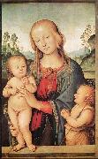 Pietro Perugino Madonna with Child and the Infant St John France oil painting artist
